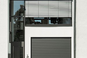 Stropna garažna vrata SILENTO.2, RAL 9007, sivi aluminij